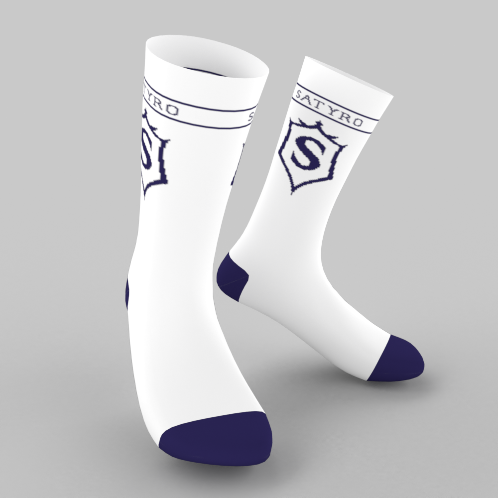 Satyro Signature Sokken | White & Deep Purple