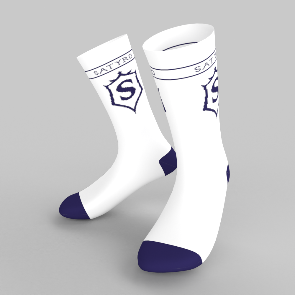 Satyro Signature Sokken | White & Deep Purple