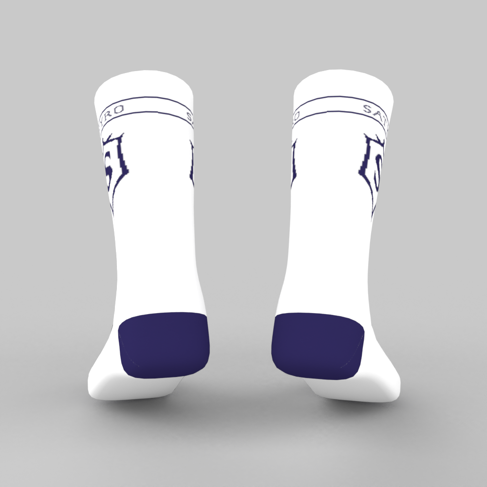 Satyro Signature Sokken | White & Deep Purple